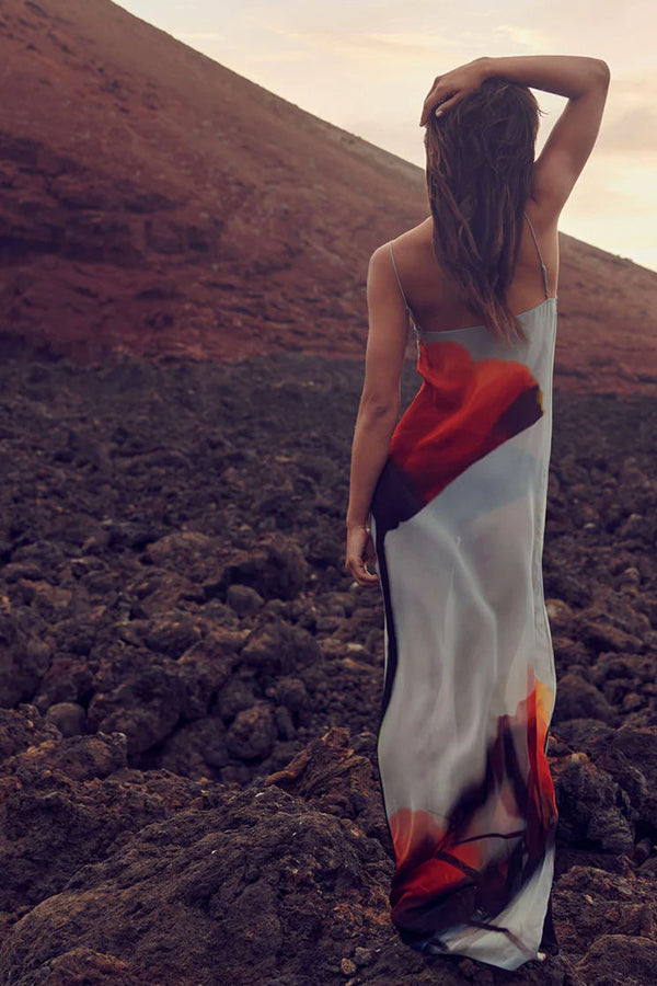 Lilou | Abstract Tulip Maxi Dress