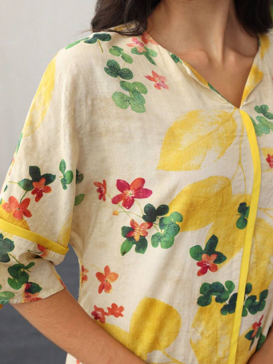 Flora | Floral Print Ruffle Dress