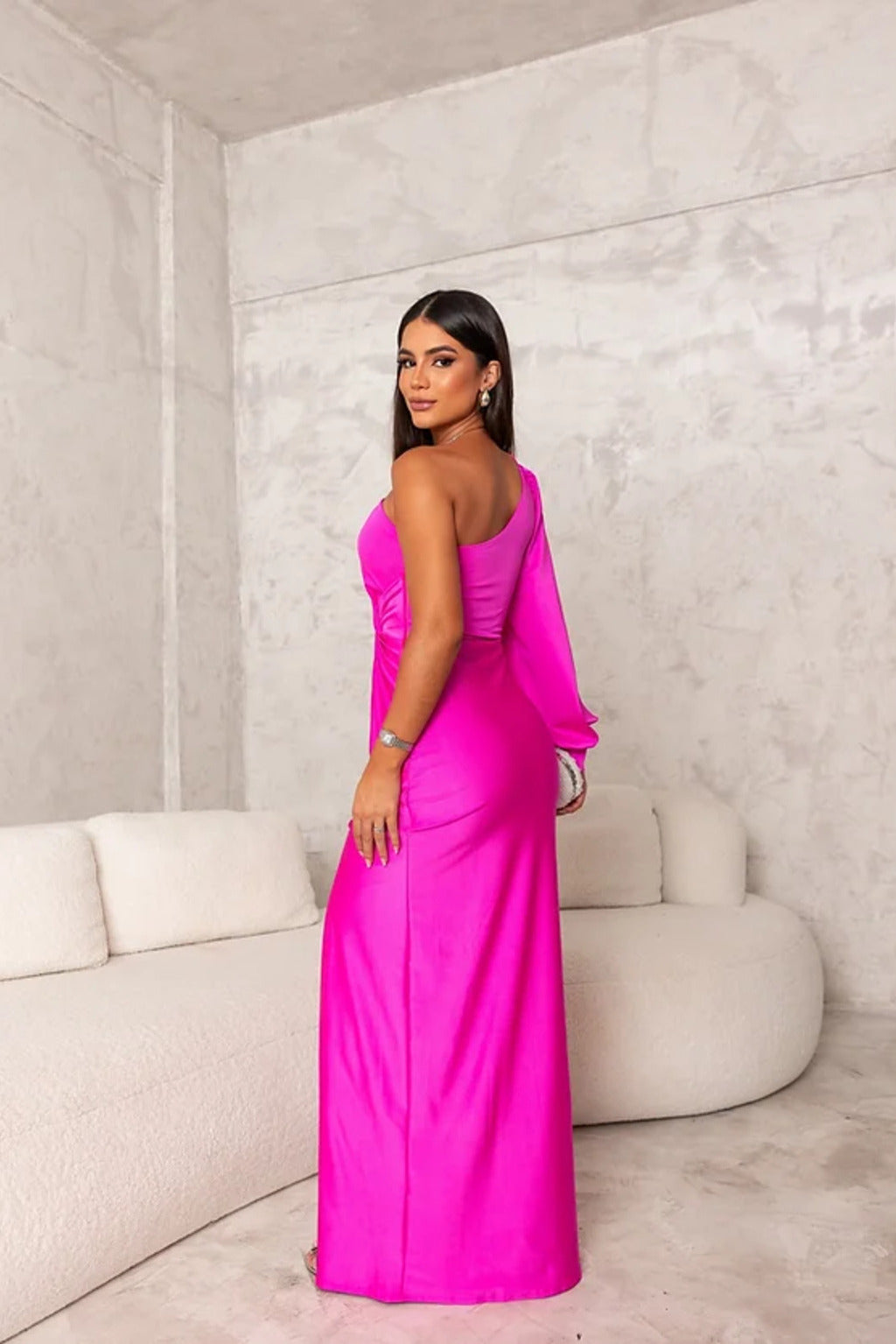 Ava | Draped One-Shoulder Evening Dress
