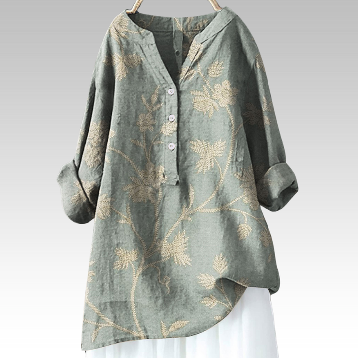 Martha | Lange Blumenbluse mit Premium-Qualität