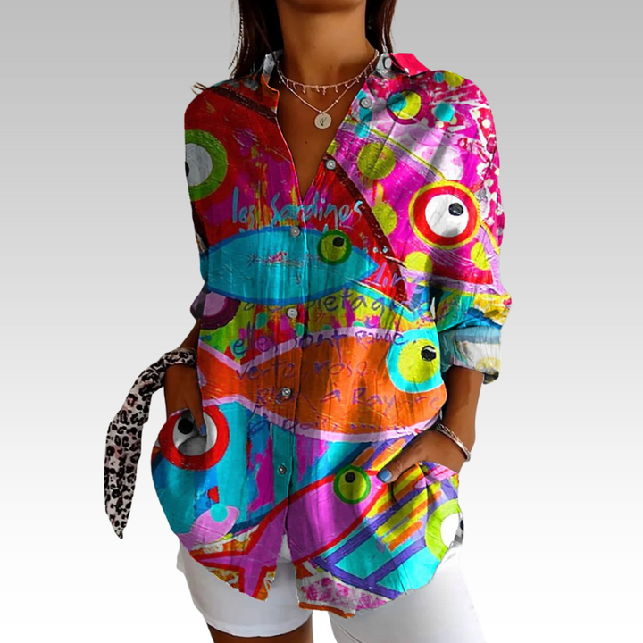 Hilda | Bluse mit verspieltem Print