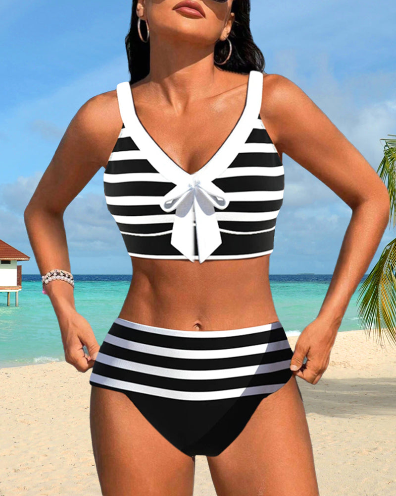 True Aussie™ | Striped High-Waisted Bikini