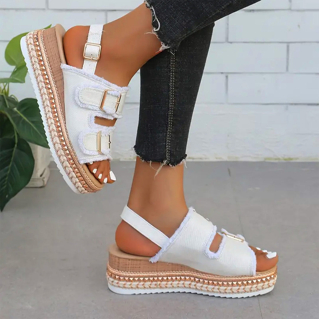 Ayla - Denim Casual Wedges