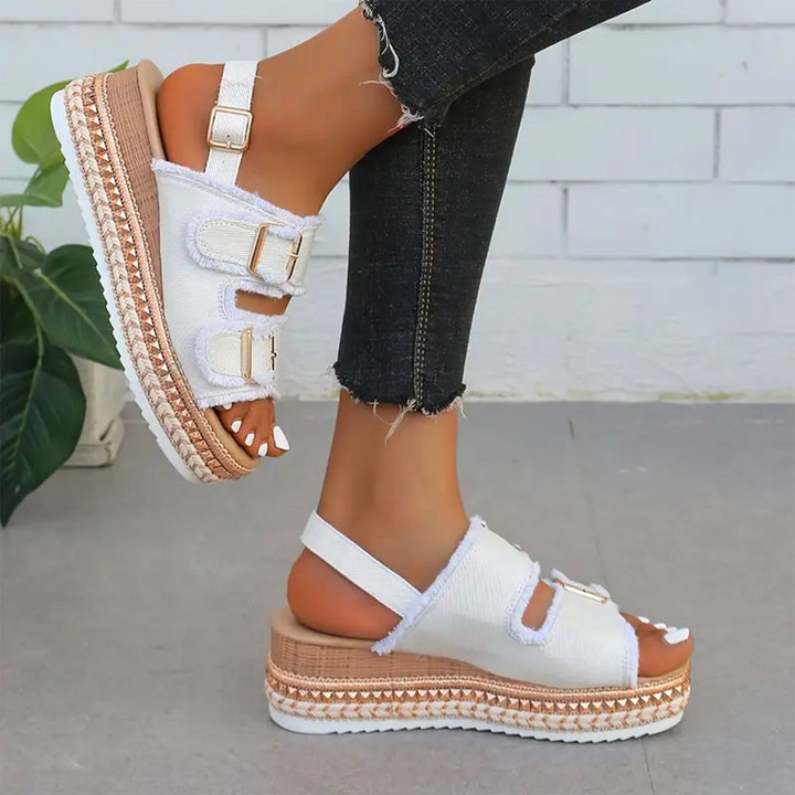 Ayla - Denim Casual Wedges