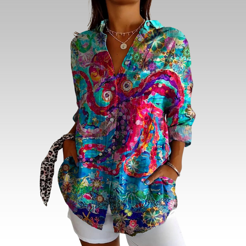 Hilda | Bluse mit verspieltem Print