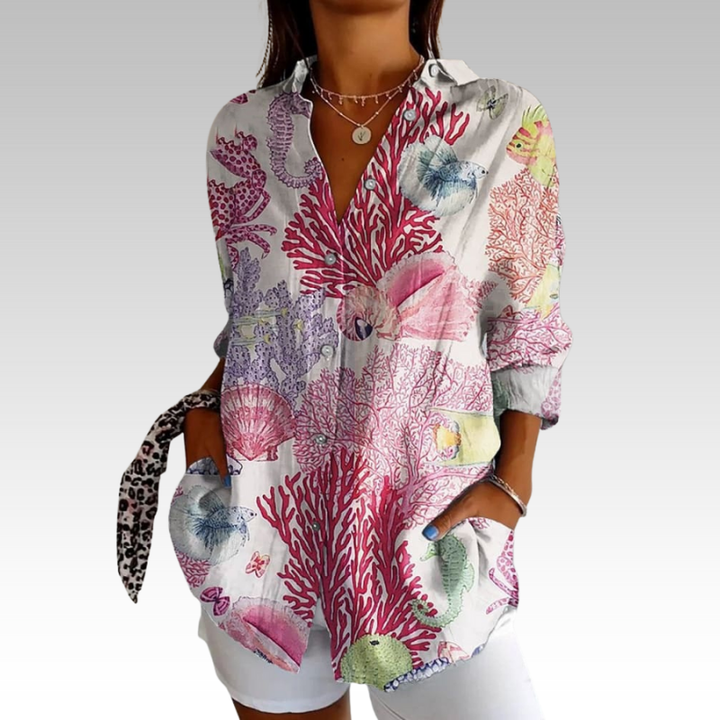 Hilda | Bluse mit verspieltem Print