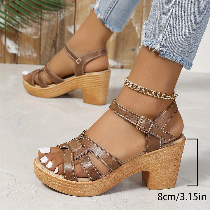Serafina™ | Elegant Block Heel Sandals