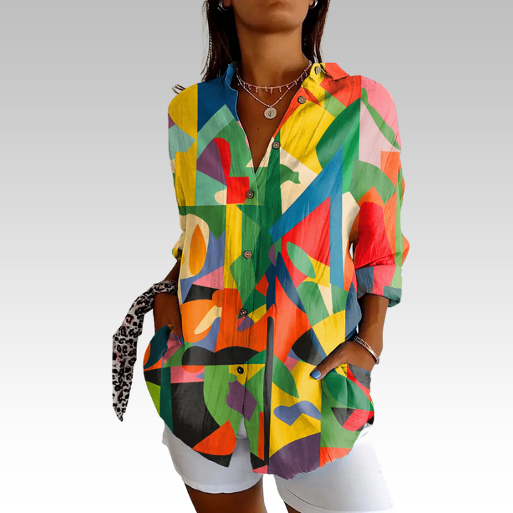 Hilda | Bluse mit verspieltem Print