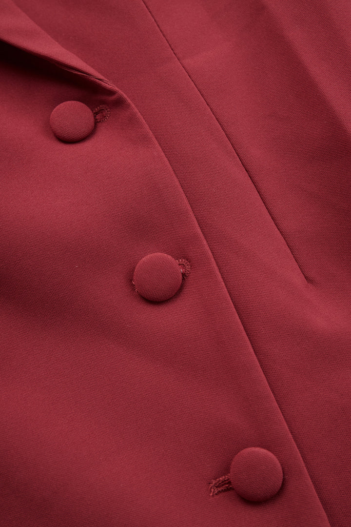 Elegant Tailored Blazer Midi Dress