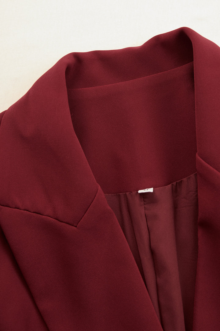 Elegant Tailored Blazer Midi Dress