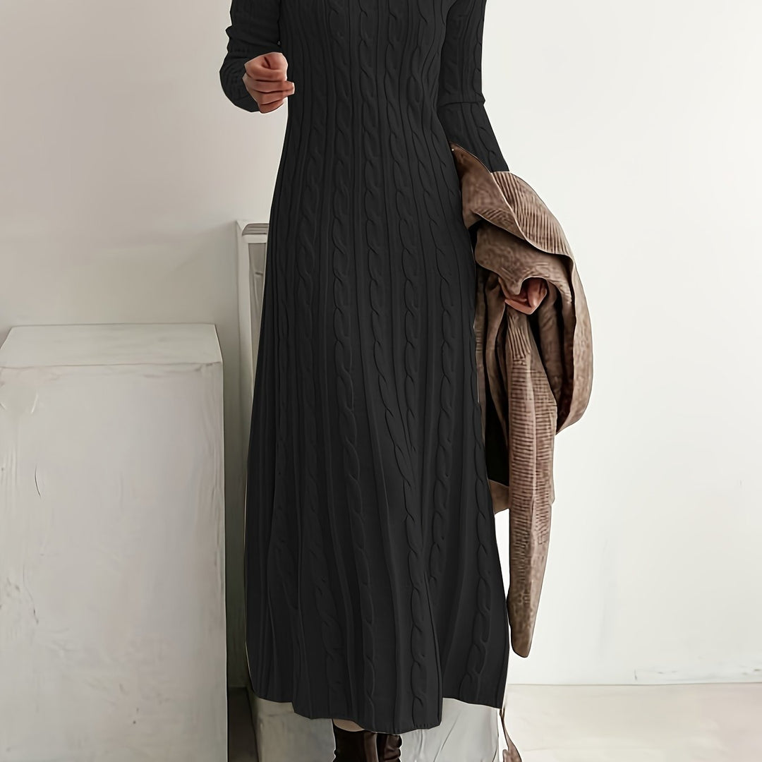 Evelyn | Cozy Cable-Knit Maxi Dress