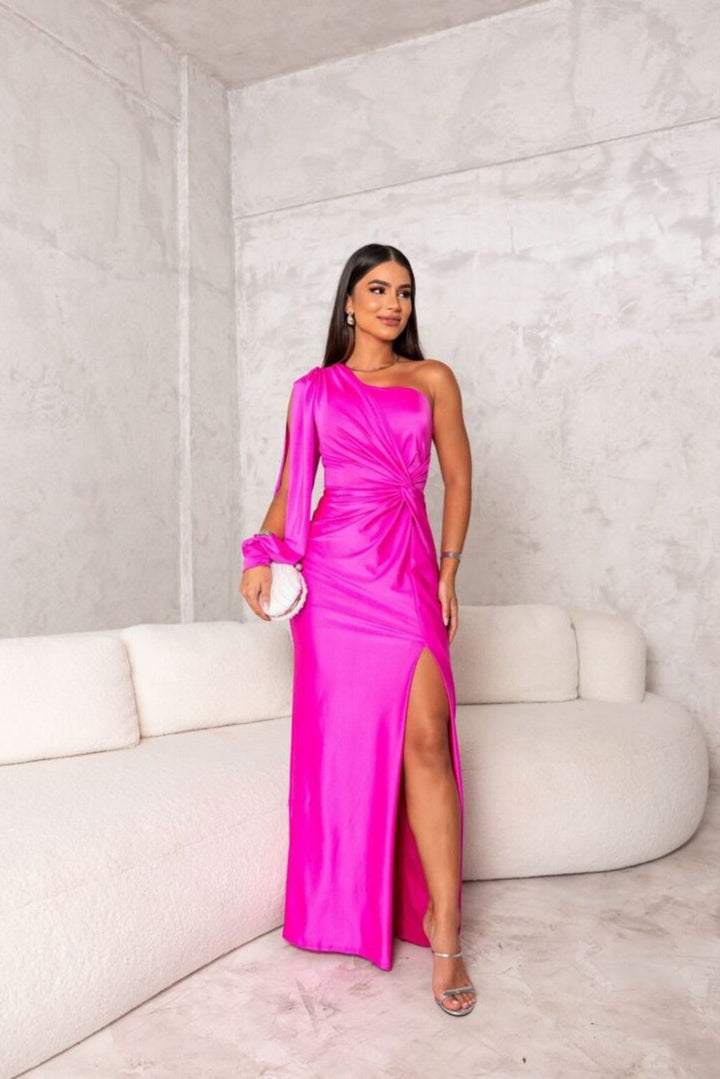 Ava | Draped One-Shoulder Evening Dress