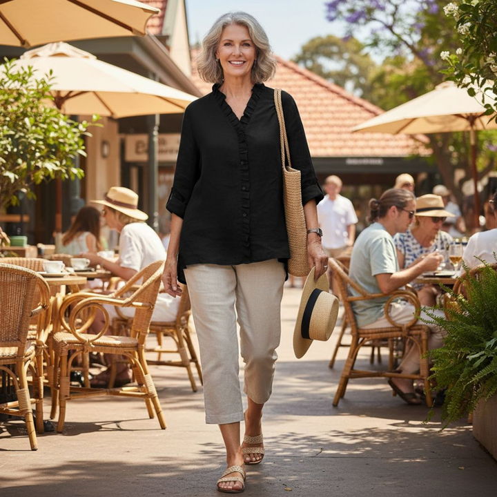 Rica | Retro Ruffle Blouse