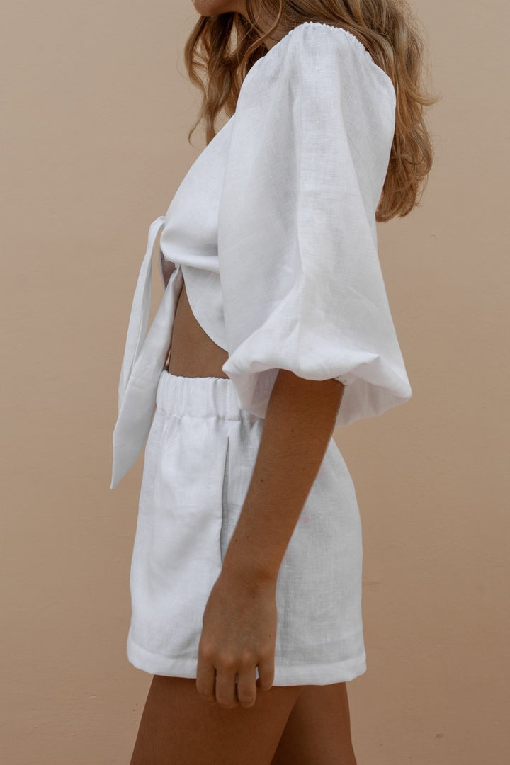 Almira - Chic Tie-Front Two-Piece Set