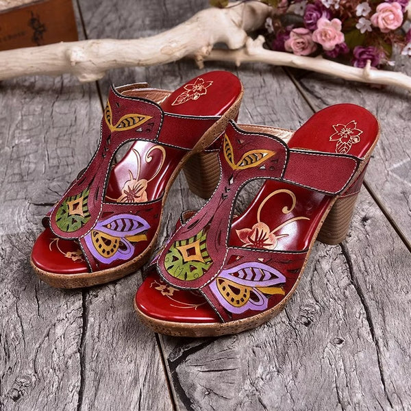 Ariana™ | Floral Heel Sandals