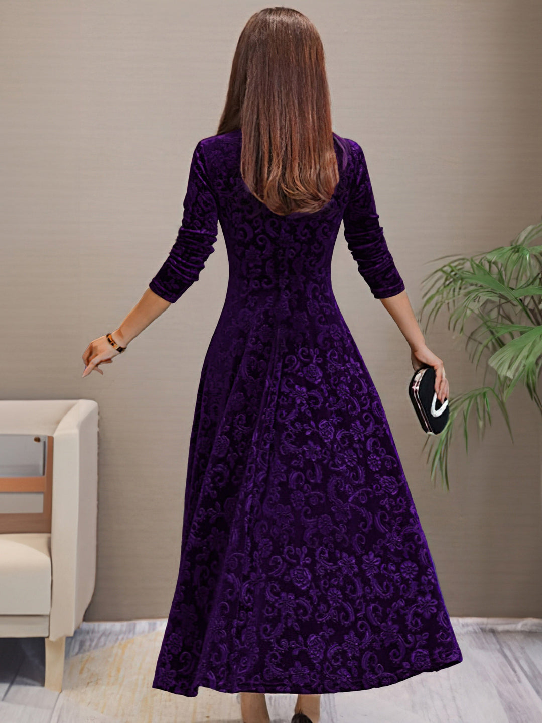 Nancy | Holiday Velvet Elegance Dress