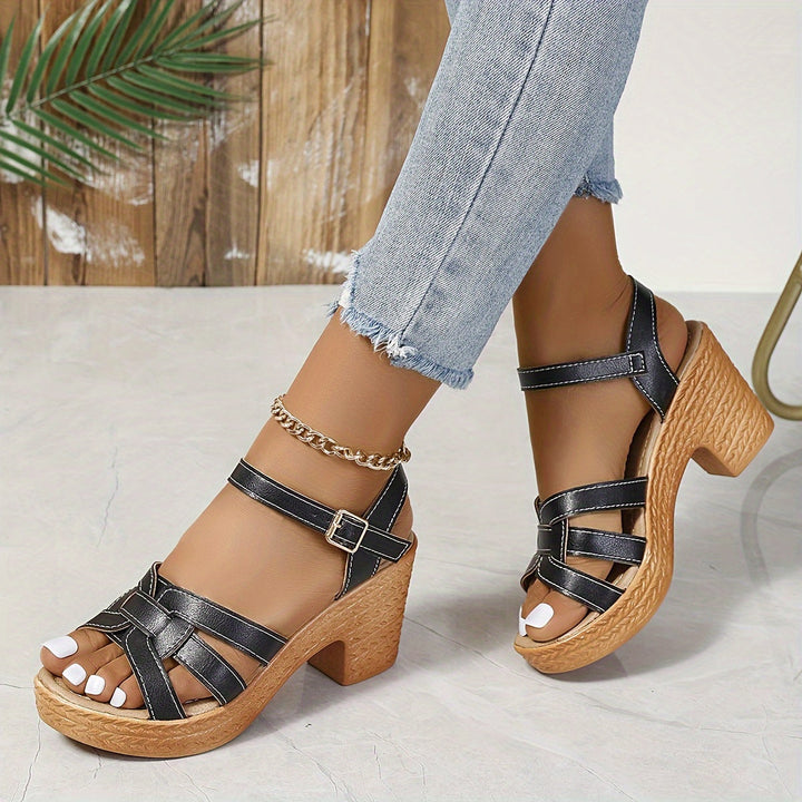 Serafina™ | Elegant Block Heel Sandals