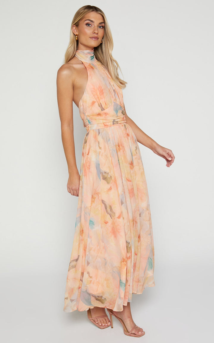 Aria | Halter Artistic Maxi Dress