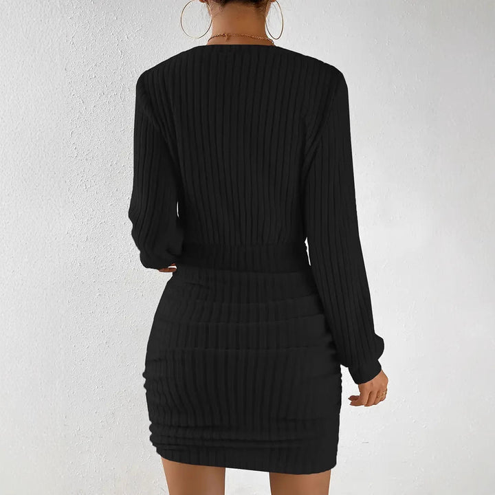 Margot | Striped Velvet Bodycon Dress