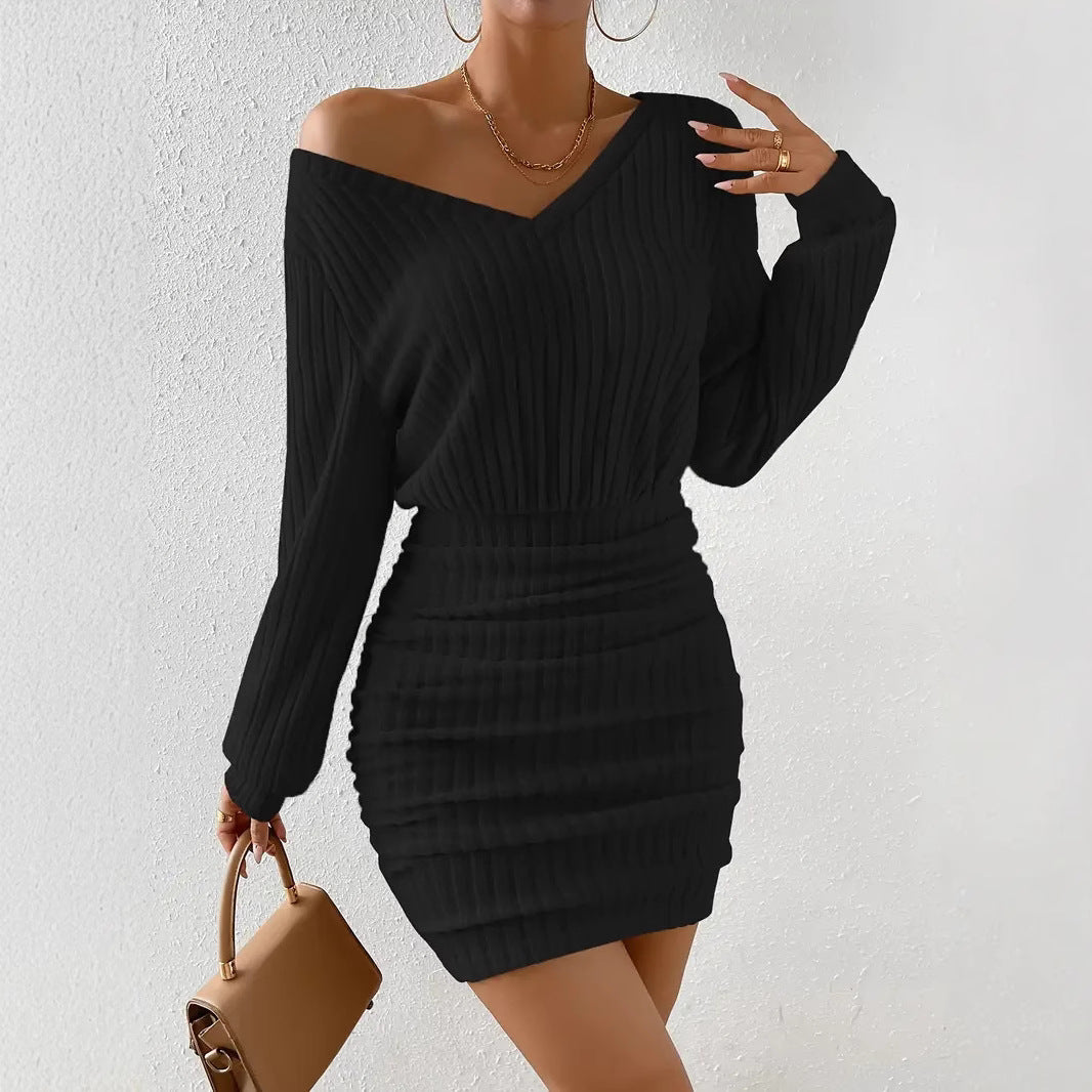 Margot | Striped Velvet Bodycon Dress