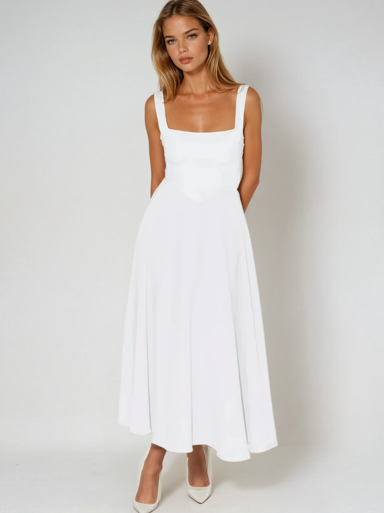 Maya | Off-Shoulder Flowing Midi Dress
