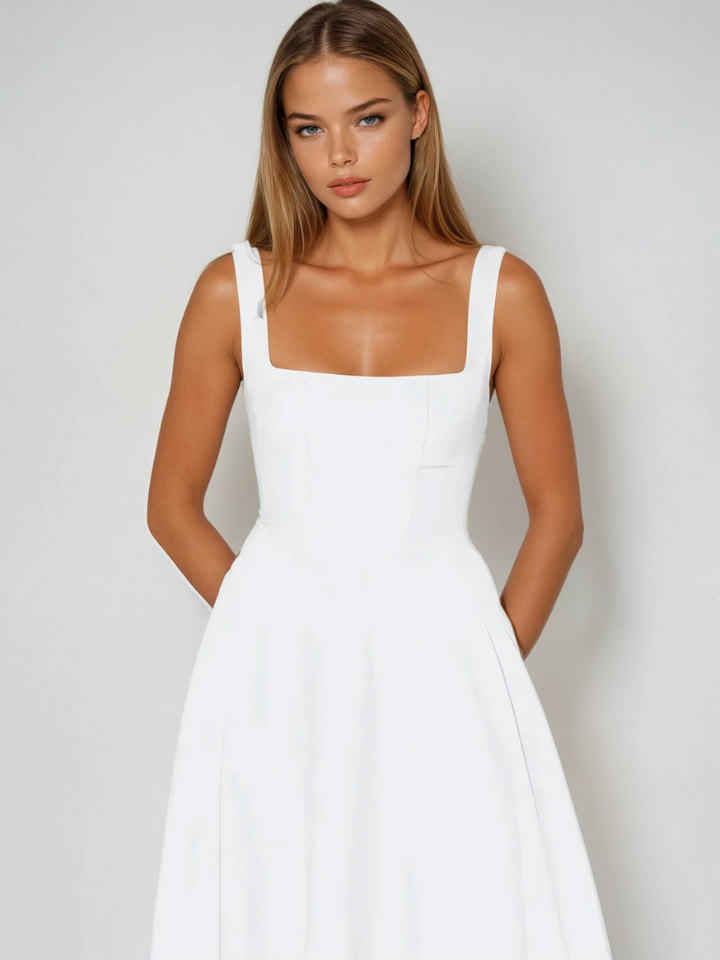 Maya | Off-Shoulder Flowing Midi Dress