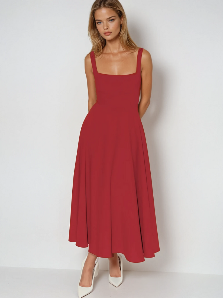 Maya | Off-Shoulder Flowing Midi Dress