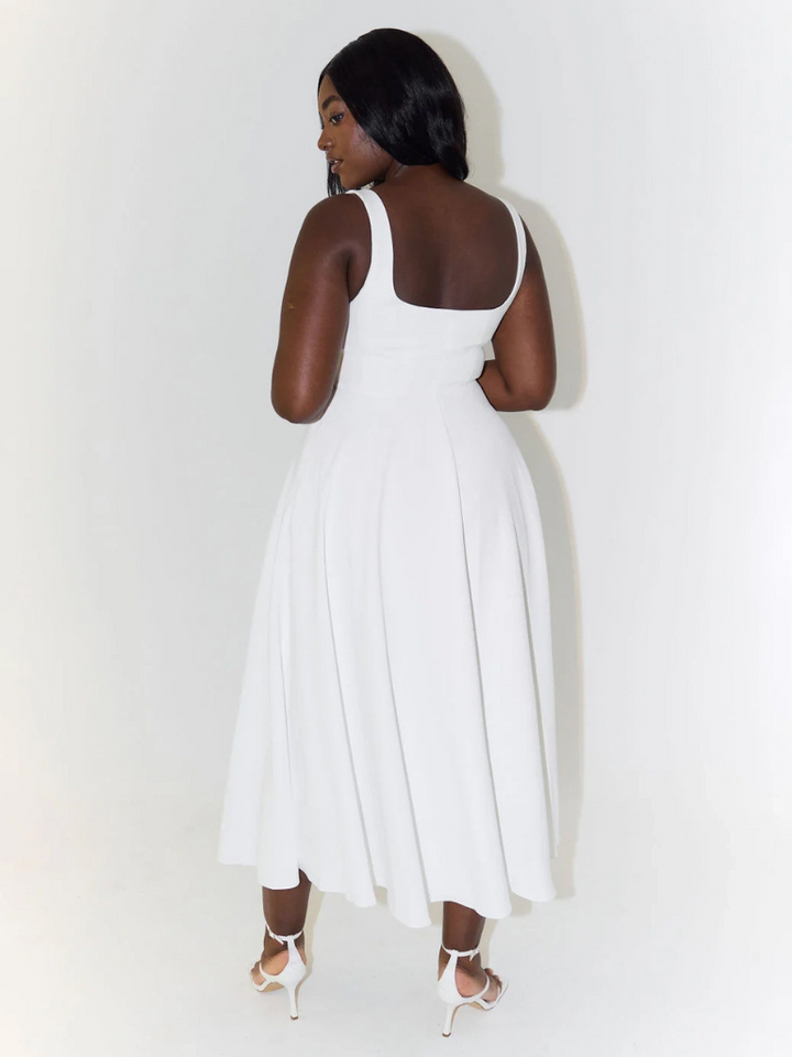 Maya | Off-Shoulder Flowing Midi Dress