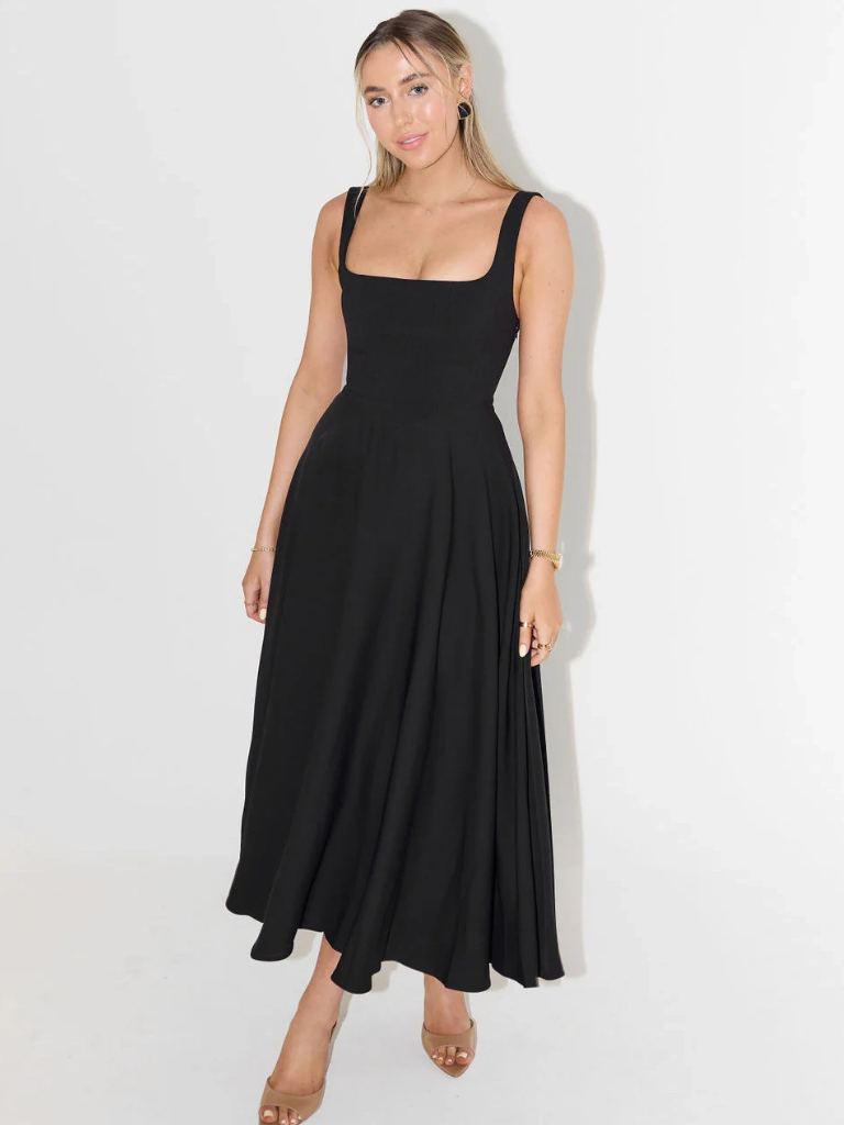 Maya | Off-Shoulder Flowing Midi Dress
