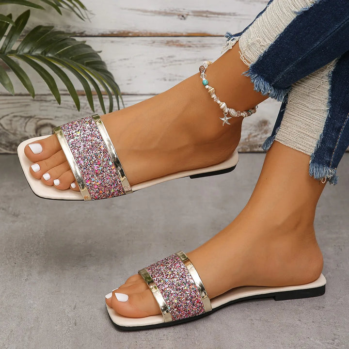 Glittera™ | Sparkle Slide Sandals