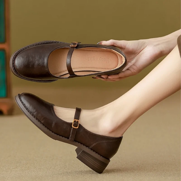 Dorvanna | Timeless Comfort Mary Janes in Soft Leather