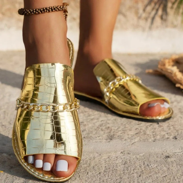 Sophia™ | Croc-Embossed Sandals