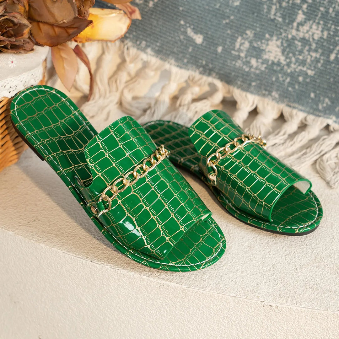 Sophia™ | Croc-Embossed Sandals