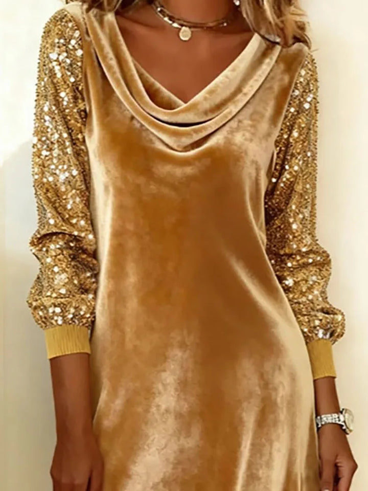Lucinda | Velvet Sparkle Sleeve Dress