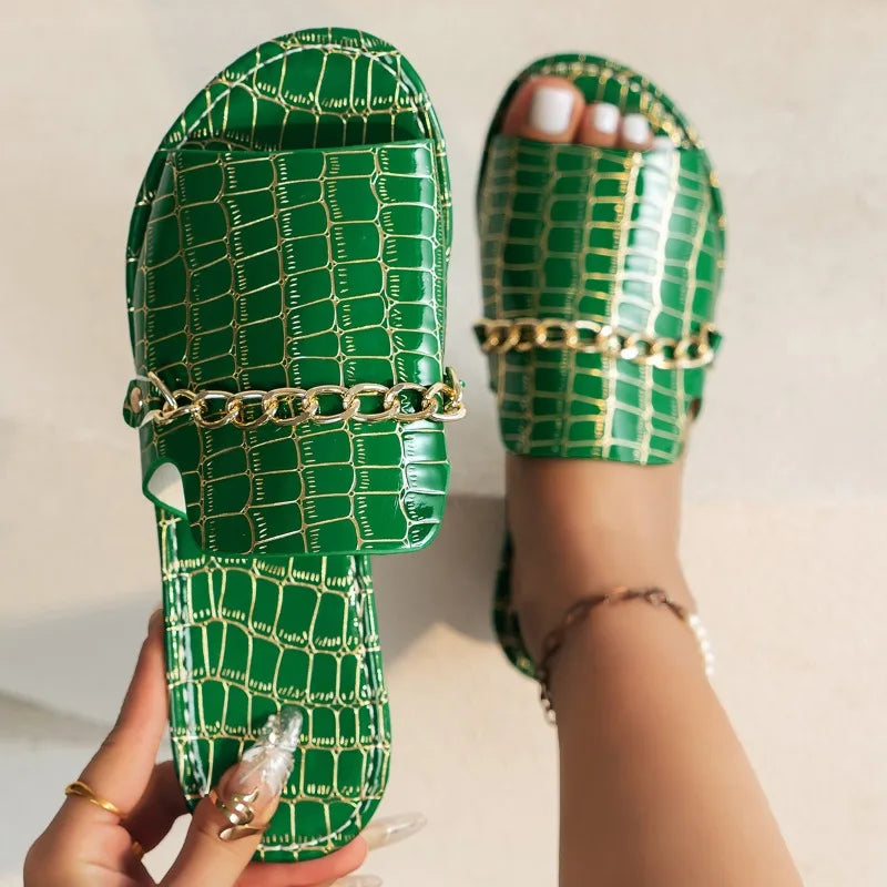 Sophia™ | Croc-Embossed Sandals