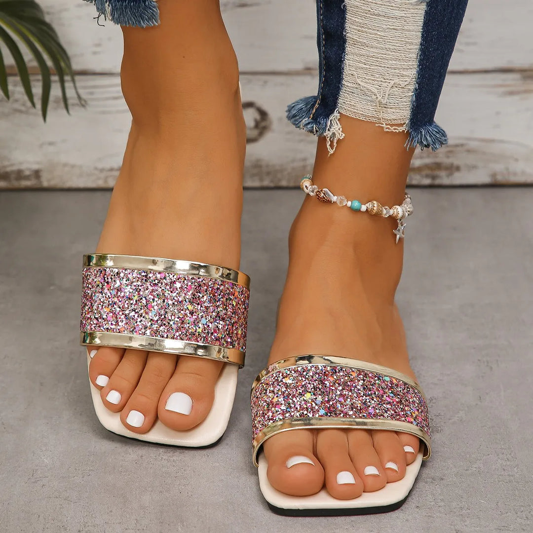 Glittera™ | Sparkle Slide Sandals
