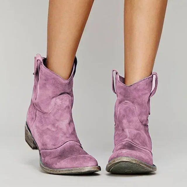 Rosalie™ - Vintage Cowboy Ankle Boots