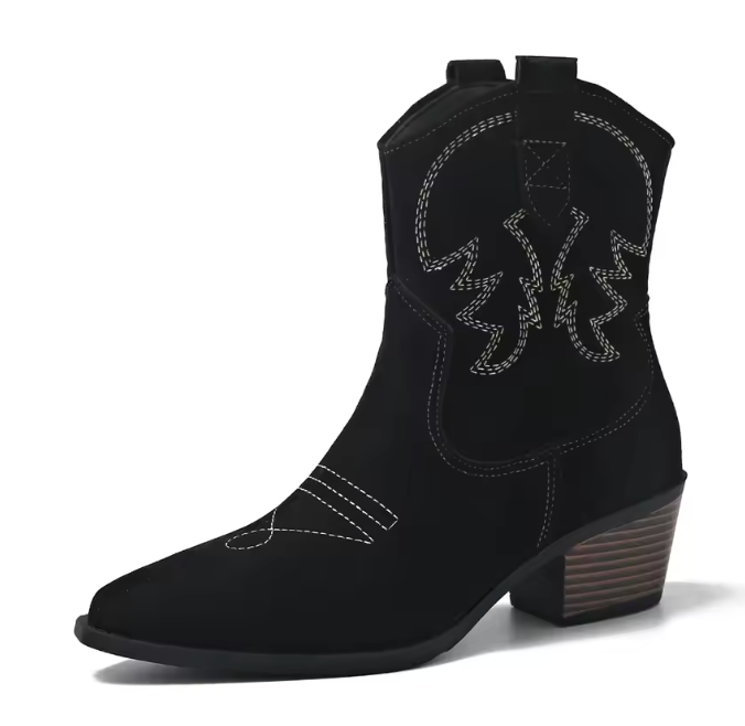 Retro Embroidered Western Cowboy Short Boots