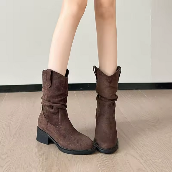Retro Western Cowboy Short Boots