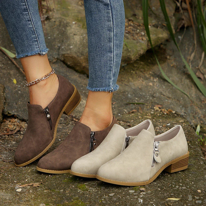 Maia | SleekShield Zip-Up Ankle Boots