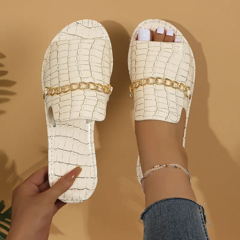 Sophia™ | Croc-Embossed Sandals