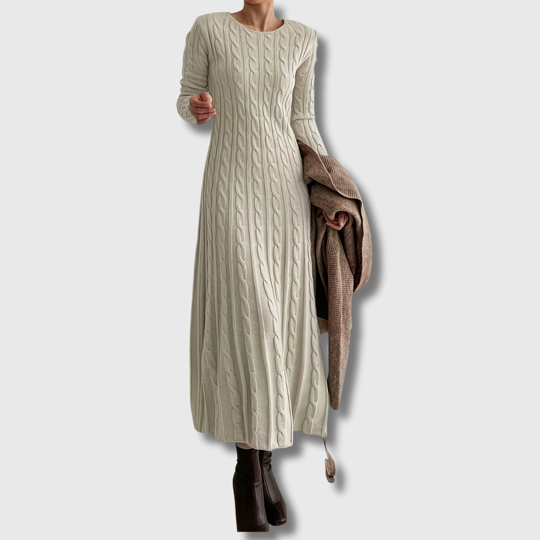 Evelyn | Cozy Cable-Knit Maxi Dress