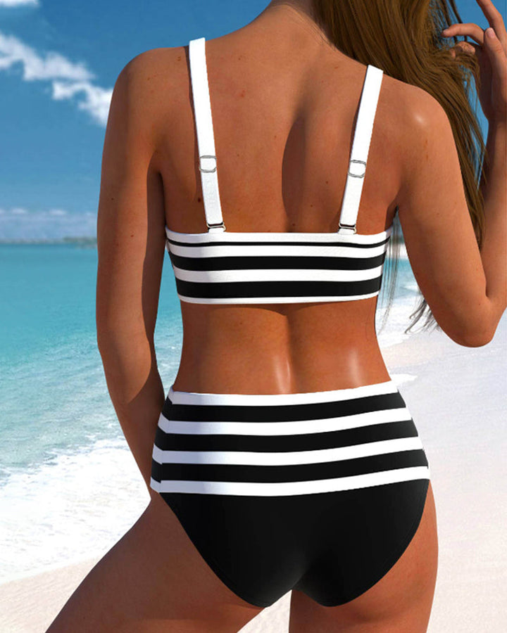 True Aussie™ | Striped High-Waisted Bikini