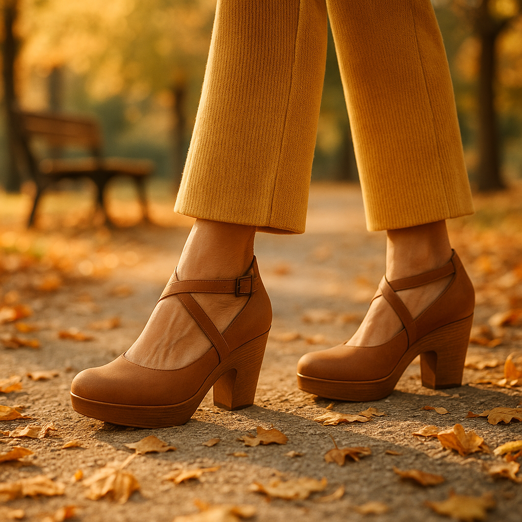 Teresa™ | Elegant Wedge Heels with Closed Toe & Ankle Strap