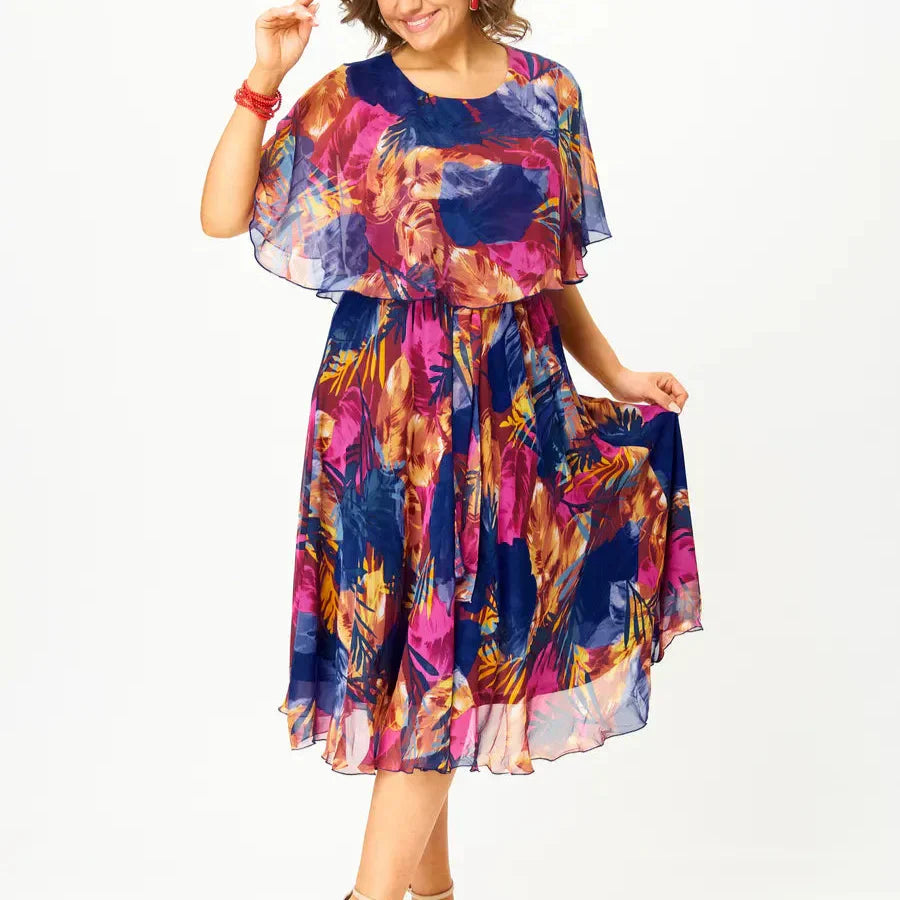 AYALA | COMFORTABLE BELLY COVERAGE CHIFFON DRESS