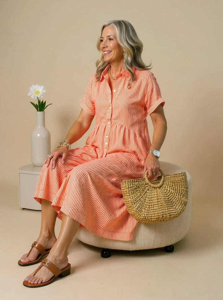 CASSIE | Fashionable Striped Dress