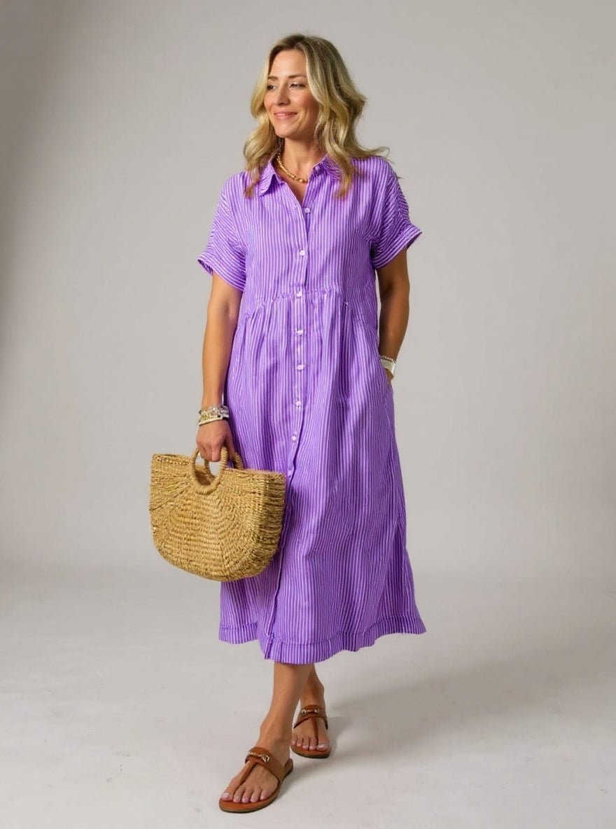 CASSIE | Fashionable Striped Dress