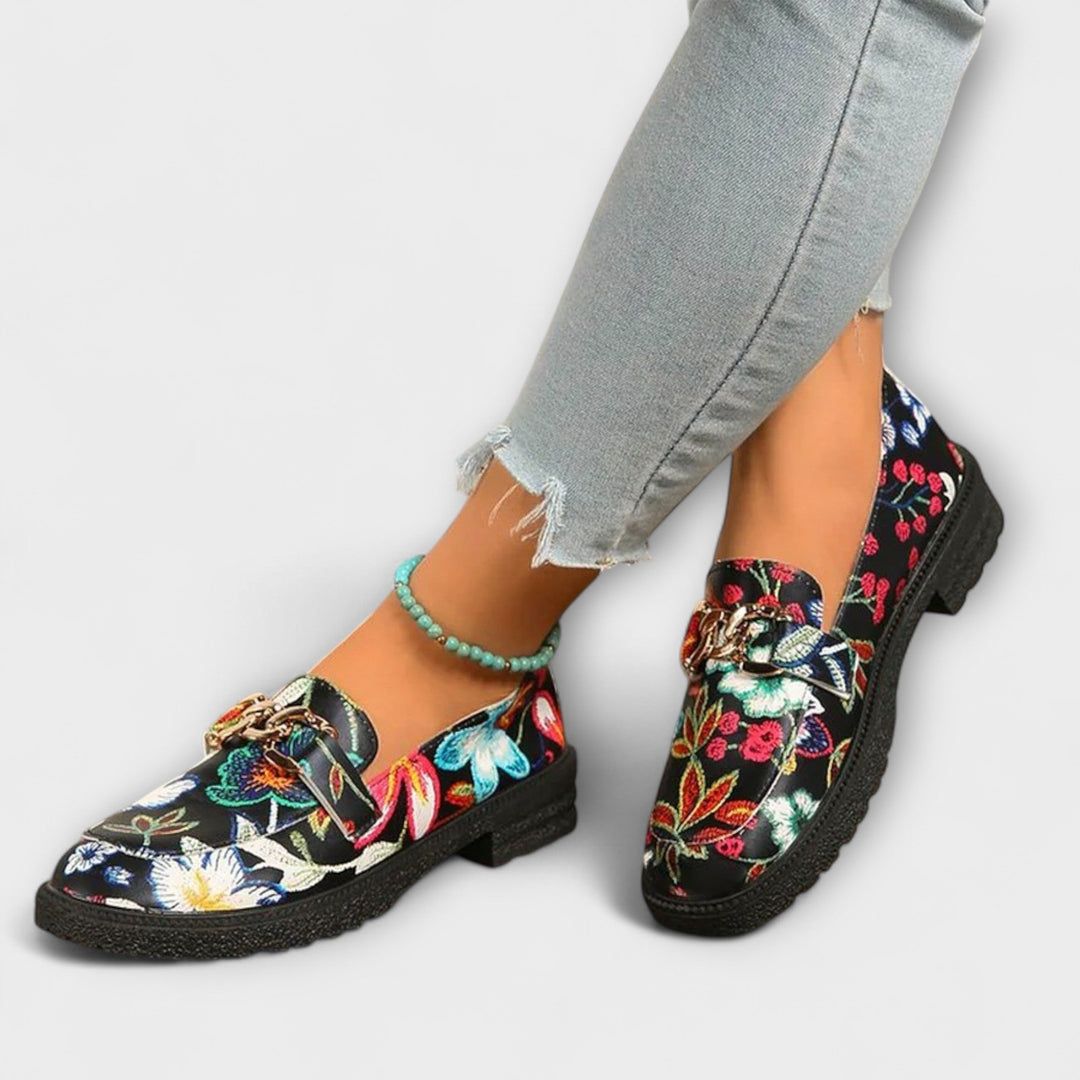 Orla – Multicolour Floral Loafers