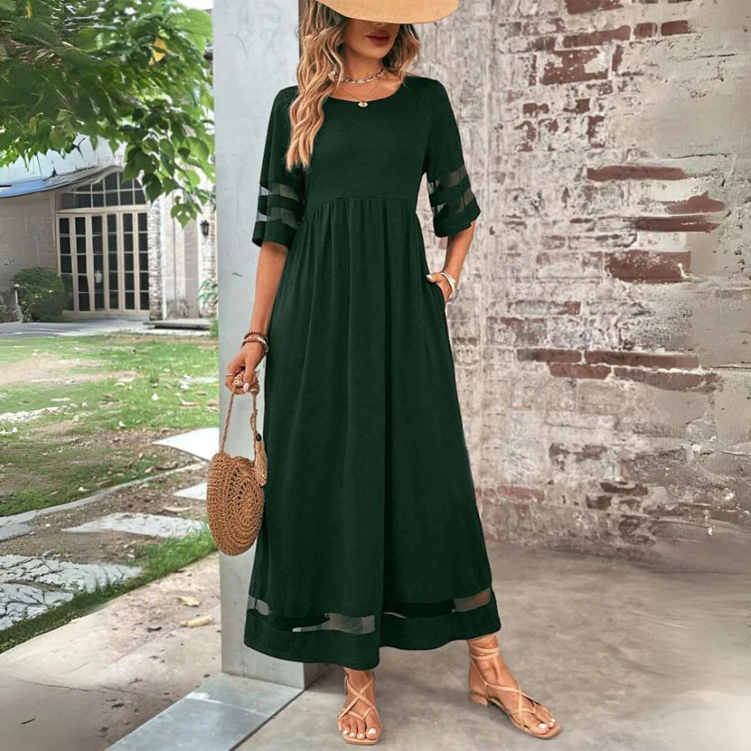 Evelyn | Elegant Maxi Dress With Tummy Coverage