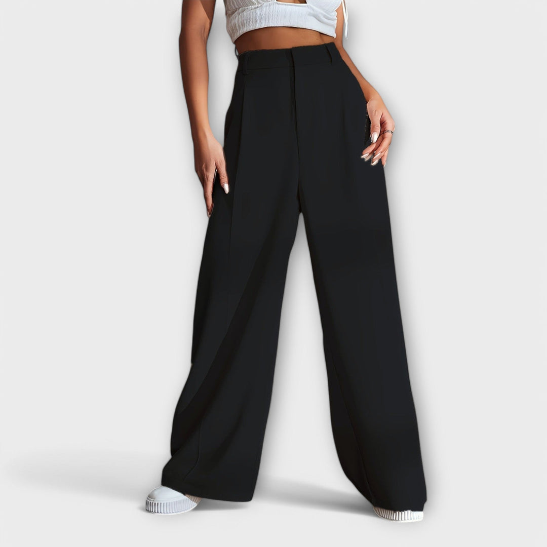 Iara - High Waist Trousers with Wide Legs